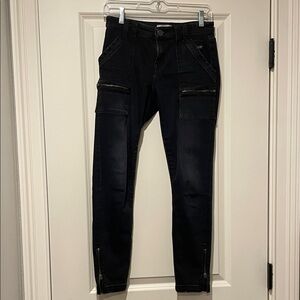 Joie Women's Black Park Skinny Ankle Jeans with Zipper Accents